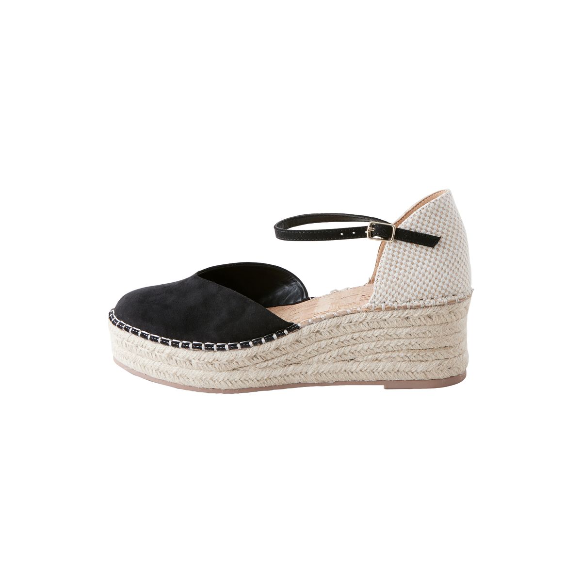 Espadrilles compensées fermées noir, NEXT