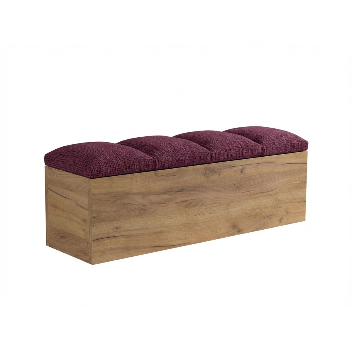 Lit mélaminé revêtement tissu texturé, KUMO rouge, BOBOCHIC