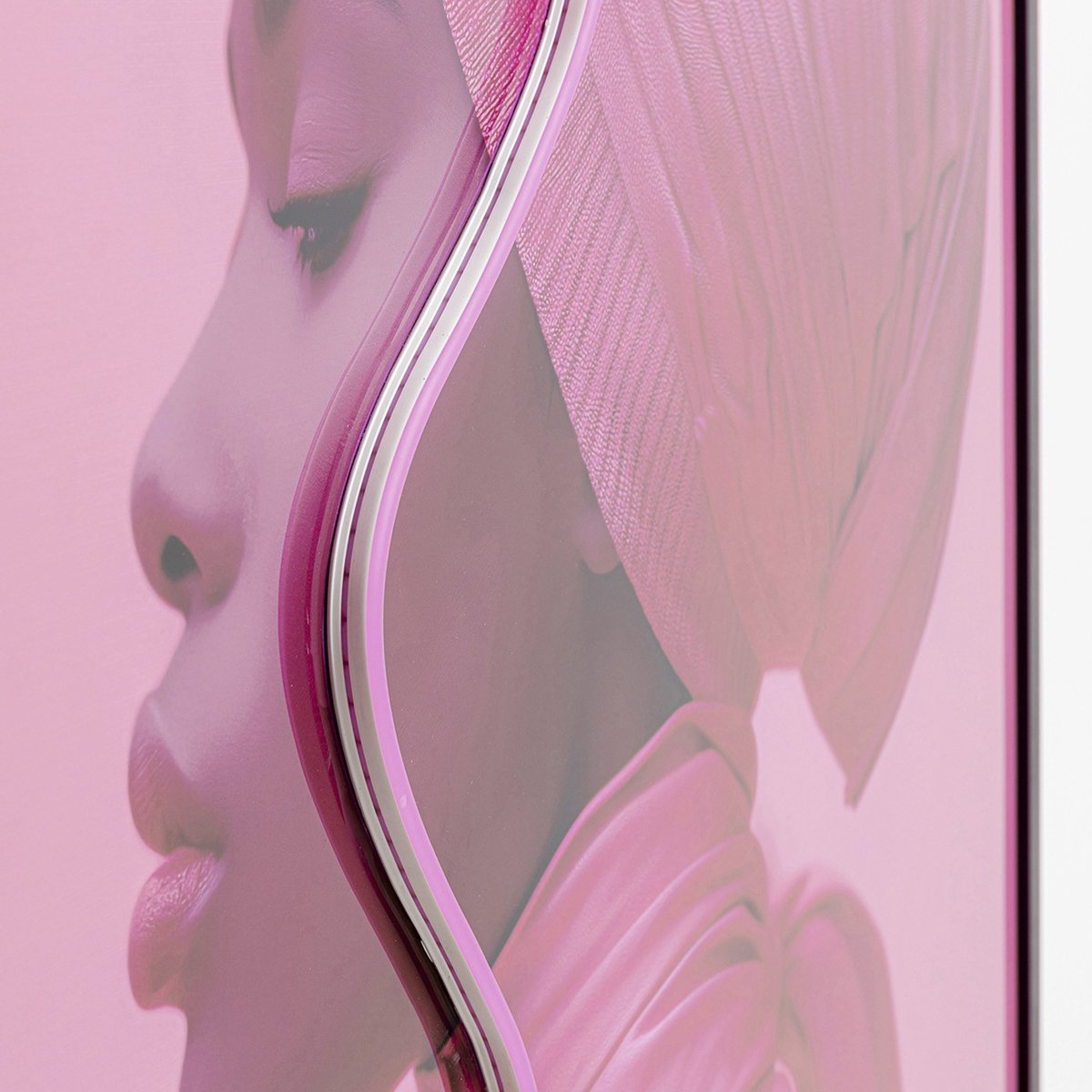 Tableau LED femme foulard rose, KARE DESIGN