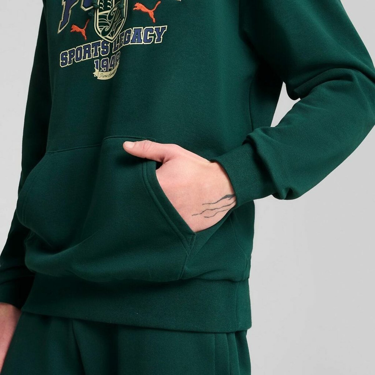Sweat à capuche graphique Prime vert, PUMA