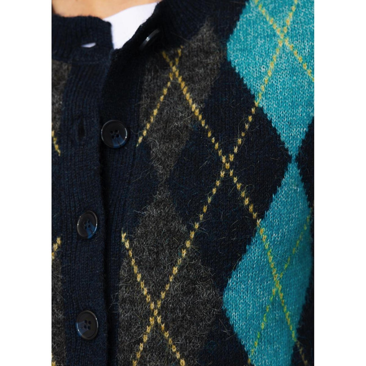 Cardigan à carreaux argyll imprimé bleu, PROMOD