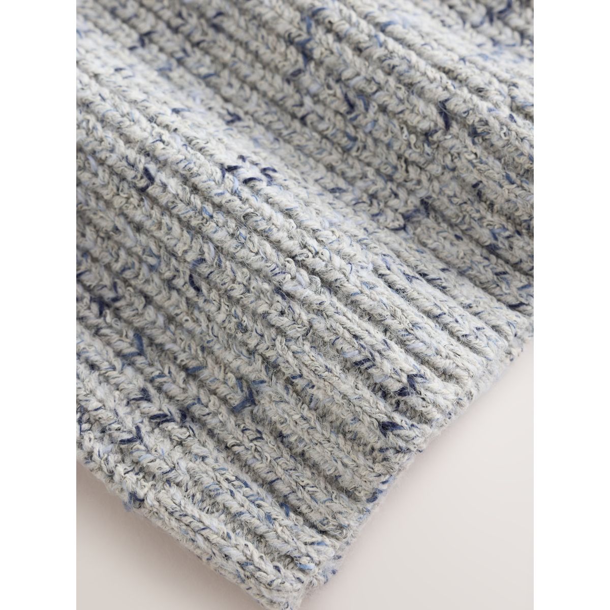 Pull ras du cou en maille torsadée gris, NEXT