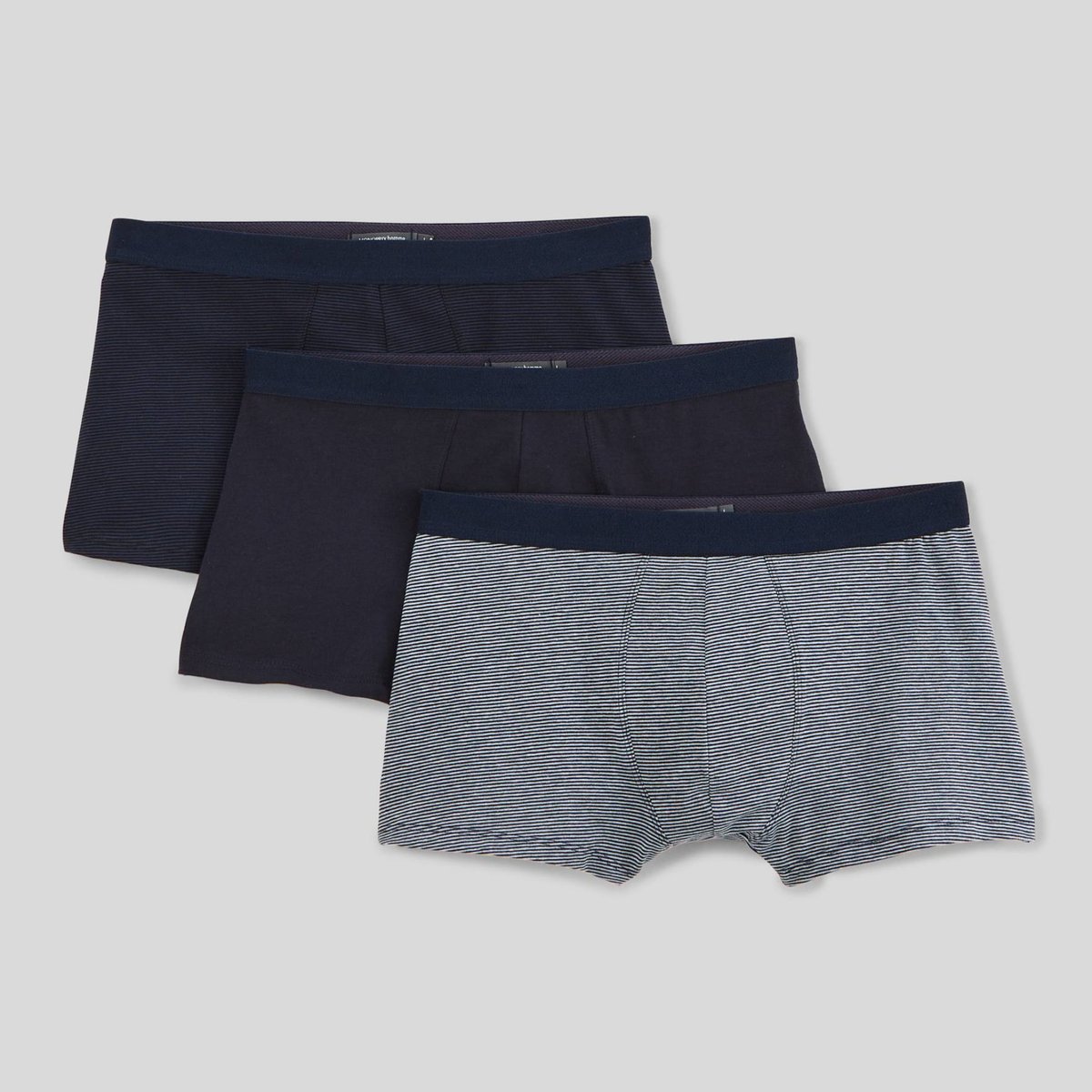 Lot de 2 caleçons fantaisie en coton BIO GOTS marine, MONOPRIX