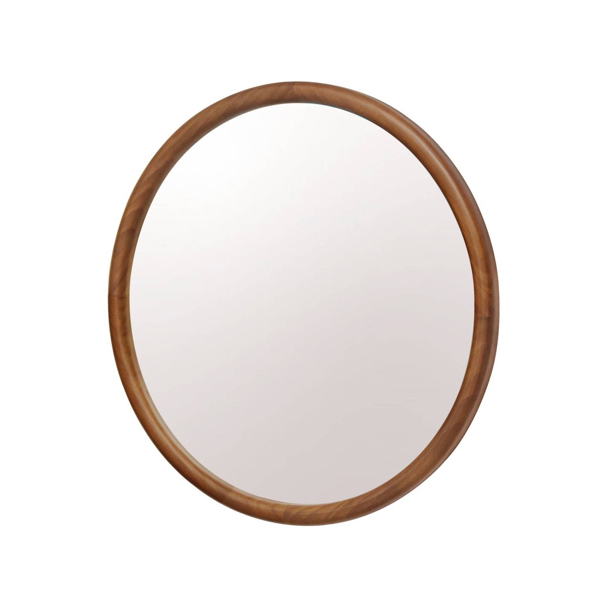 Miroir rond bois de pin Ø60cm GEORGIA noyer, SWEEEK