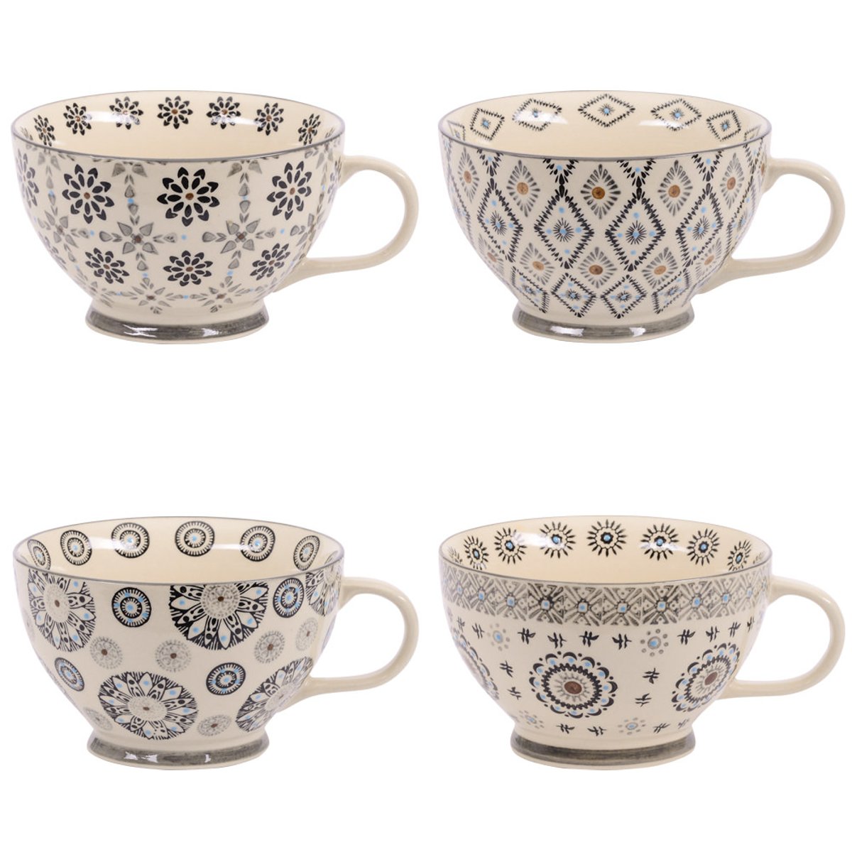 Coffret de 4 déjeuners Nelson 35 cl - NELSON gris, TABLE PASSION