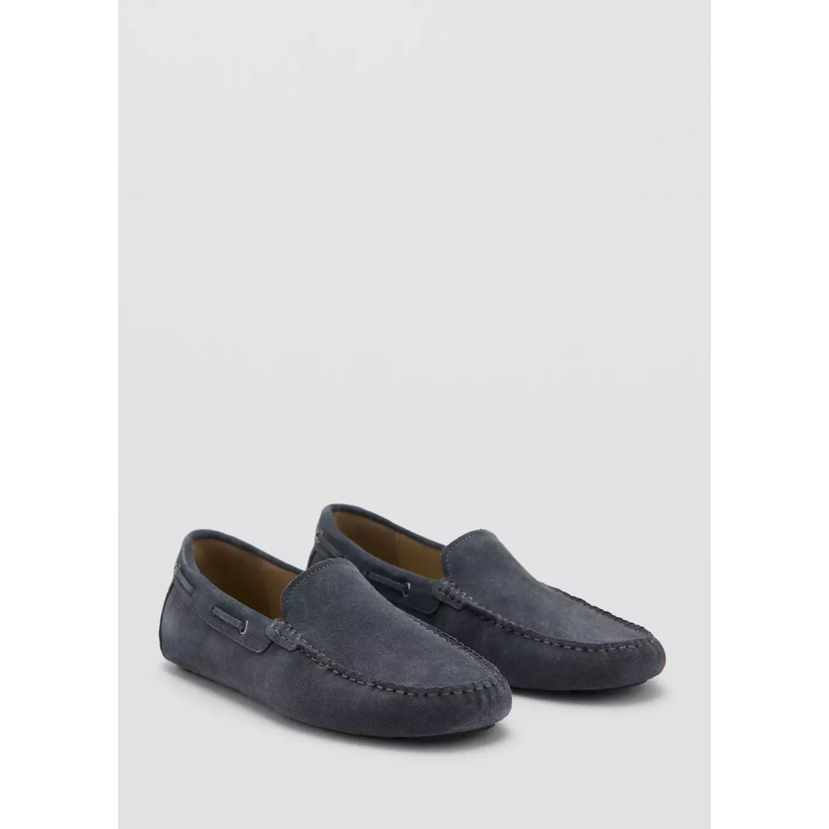 Chaussures driver en daim gris, MANGO MAN