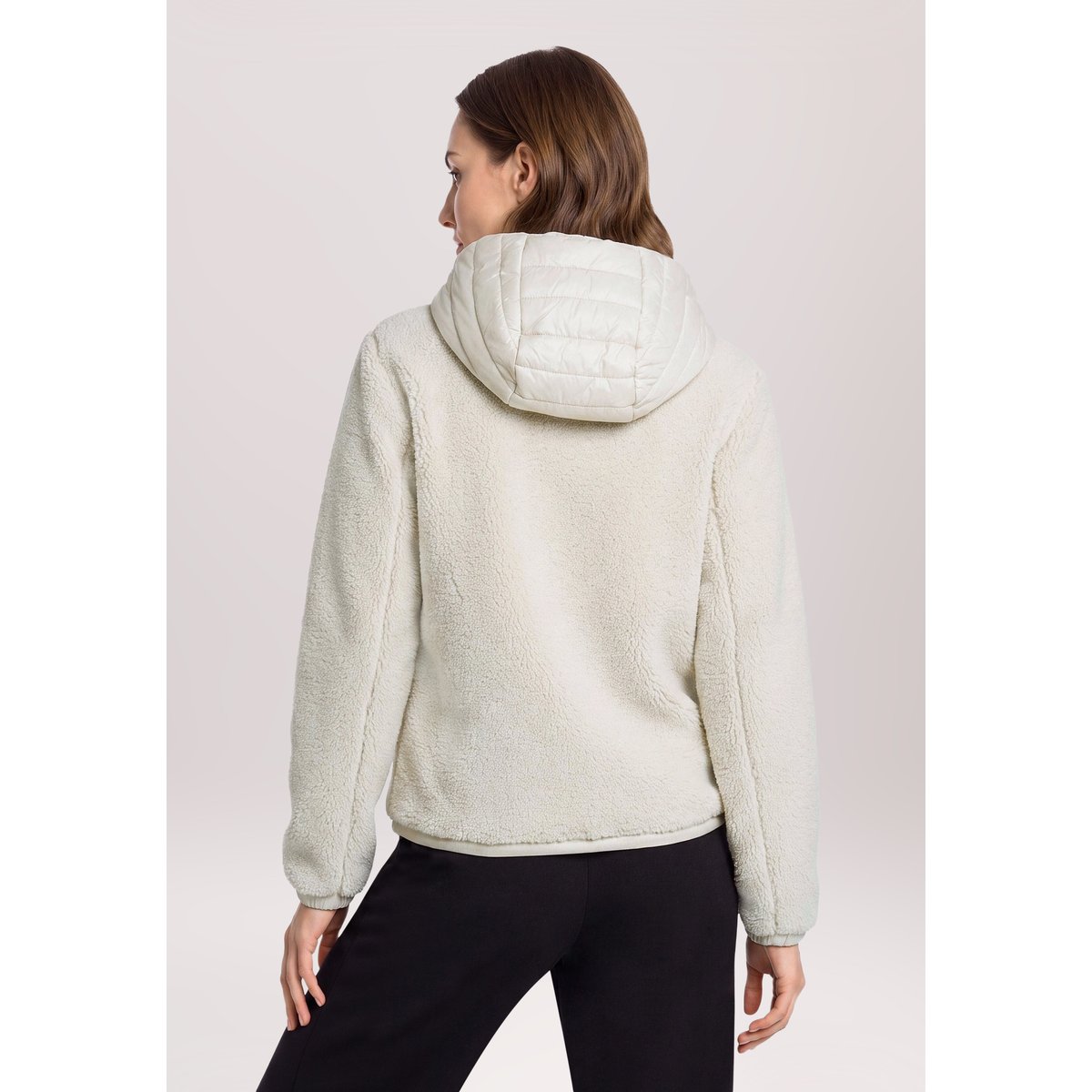 Veste en peluche à capuche blanc, BETTY BARCLAY
