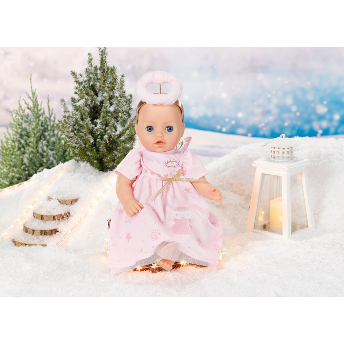Baby Annabell Robe de Noël 43 cm rose, ZAPF CREATION