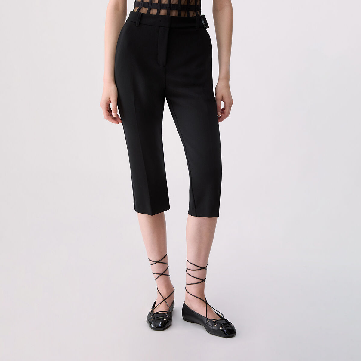 Pinocchietto avec ceinture à nouer noir, LIU JO