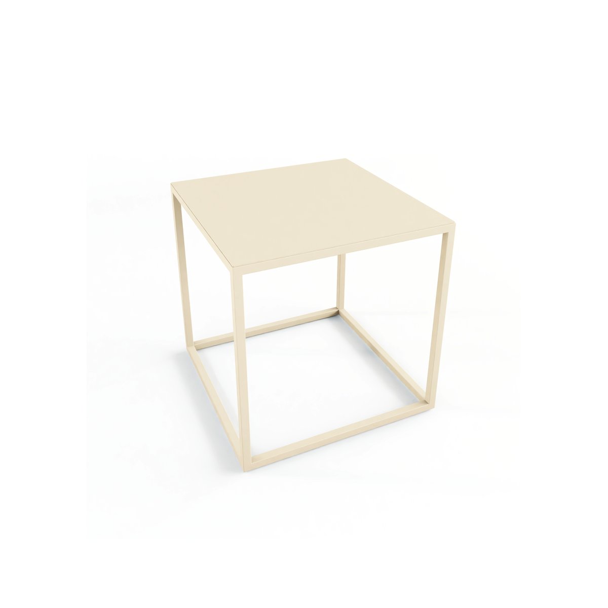 Table d'appoint SOLI X beige cashew, METALLBUDE