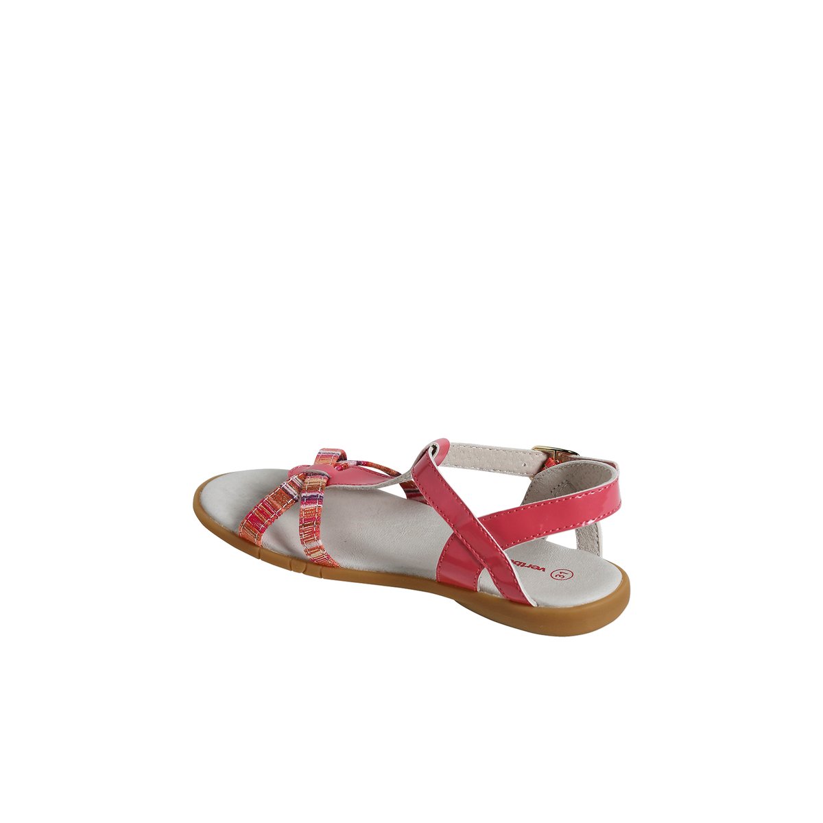 Sandales fantaisie pompons lot rose, VERTBAUDET