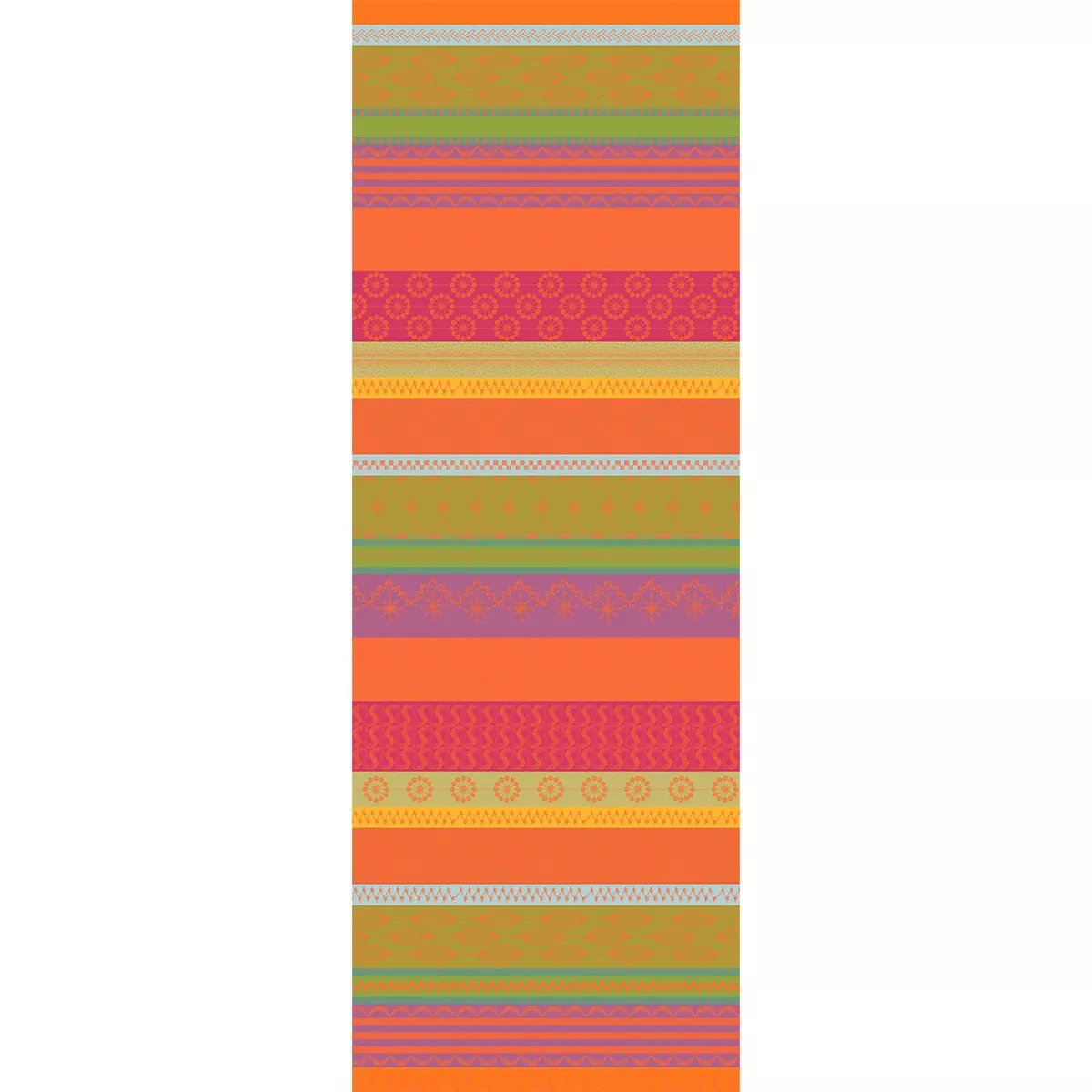 Chemin de table pur coton MILLE BRODERIES samba, GARNIER THIEBAUT