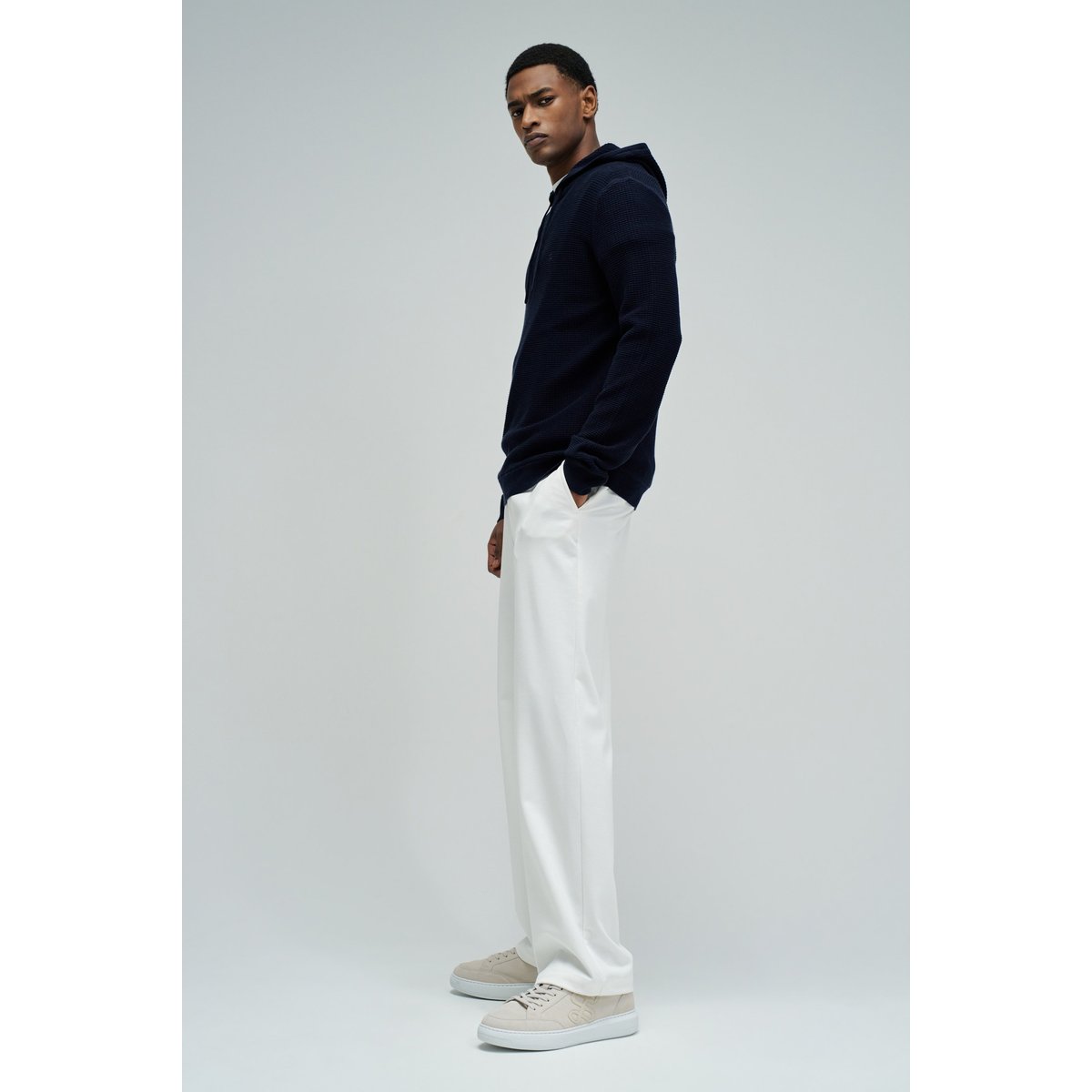 HOODIE EN MAILLE TEXTURÉE bleu, SALSA JEANS