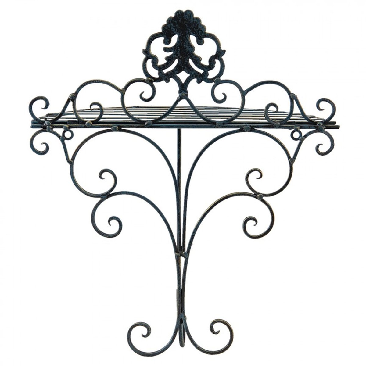 Étagère murale métal noir classique 33x20x39cm noir, WADIGA