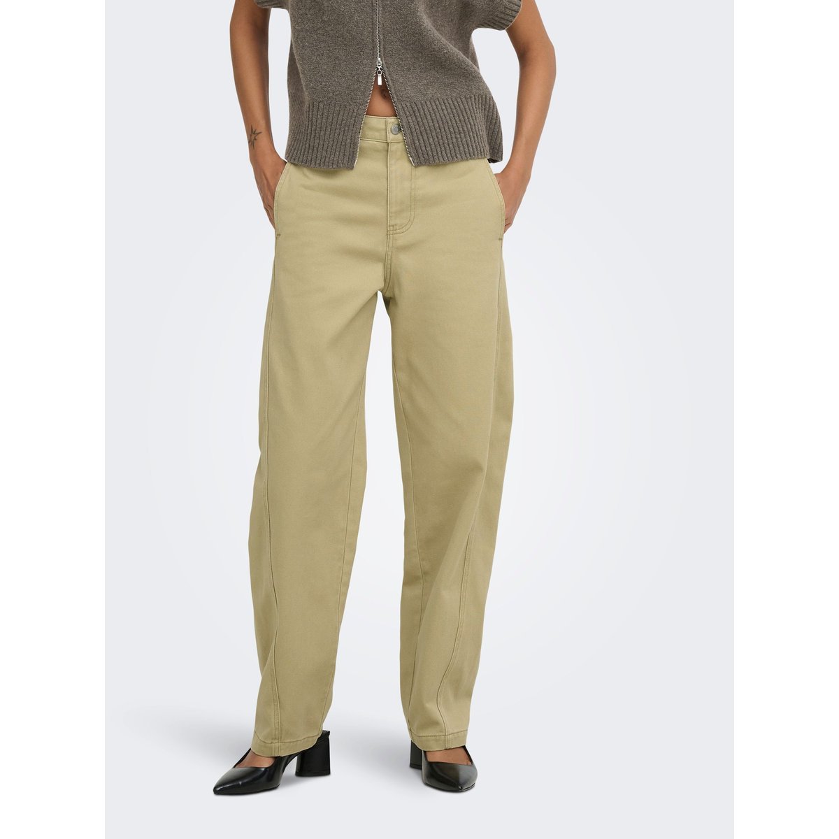 Pantalon À Jambe Large marron - gothic olive, JDY