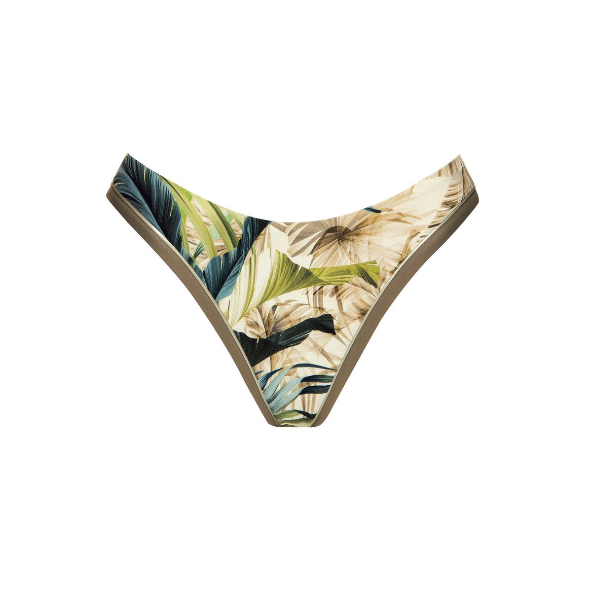 Bas maillot slip de bain échancré Ensenada vert, LISCA