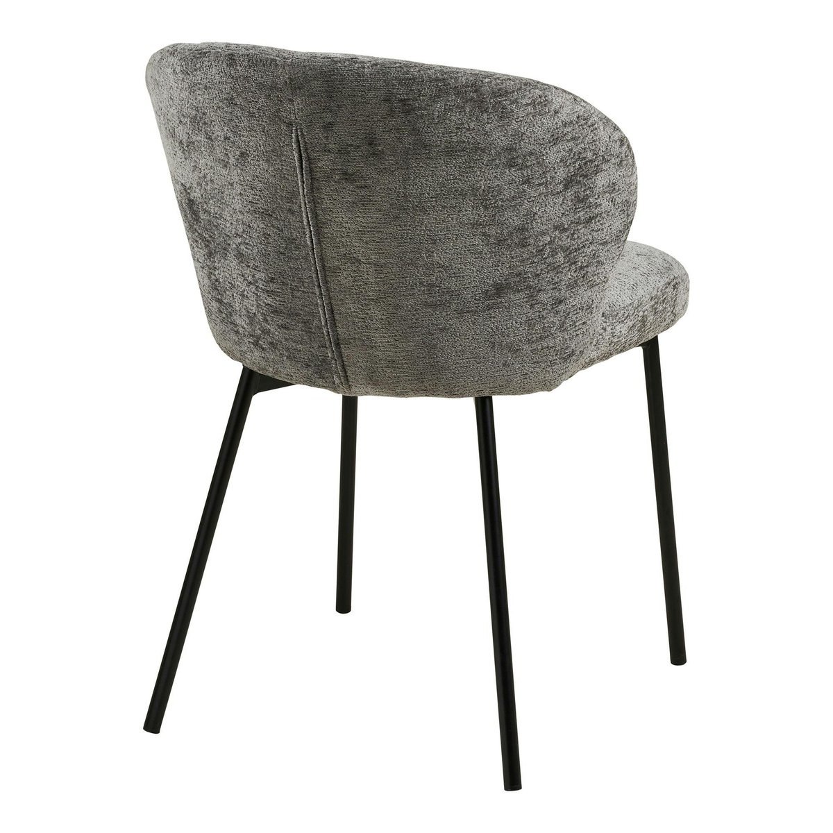 Chaise de salle à manger en tissu gris (lot de 2) ROSARIO gris foncé, PIER IMPORT