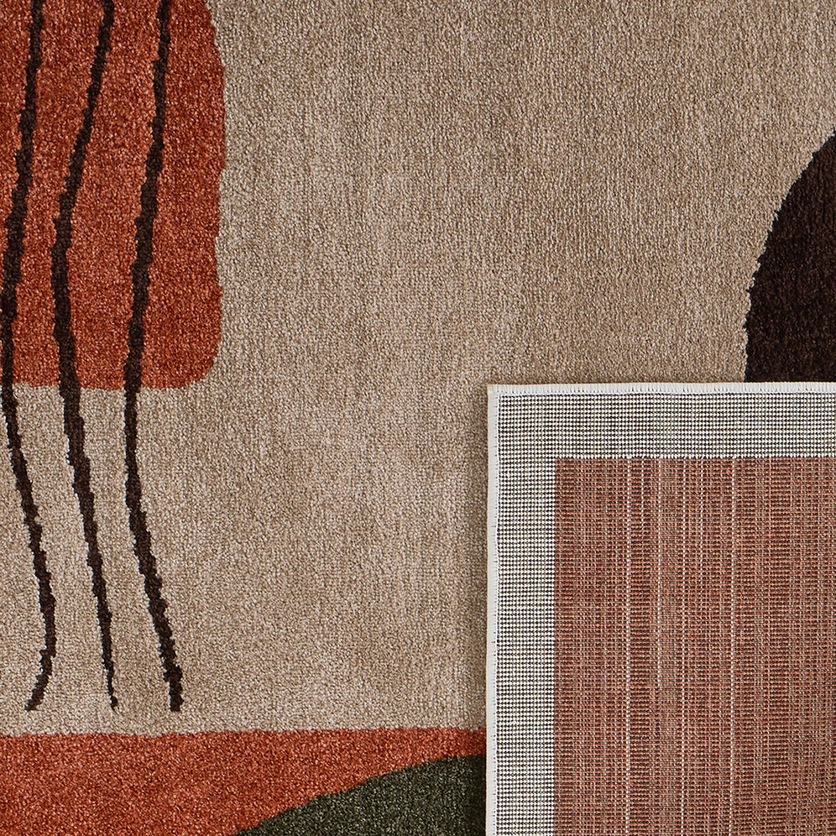 Tapis intérieur motif organique EUPHORIA multicolore, NAZAR RUGS