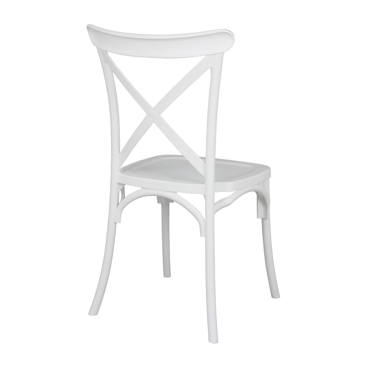 Lot de 4 chaises de terrasse en plastique, DUBLIN blanc, OVIALA