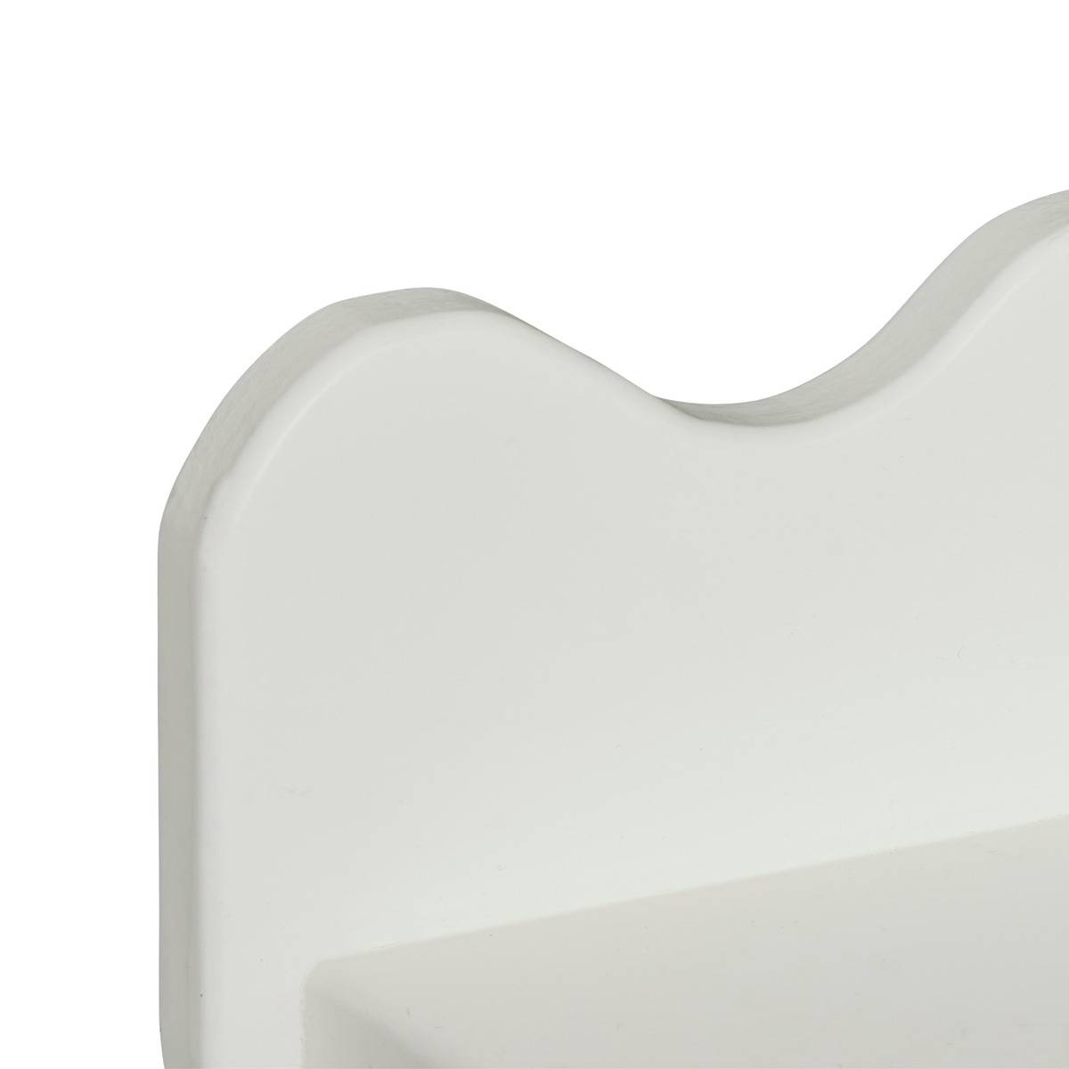 Étagère murale design vague en bois SALINA blanc, ATMOSPHERA