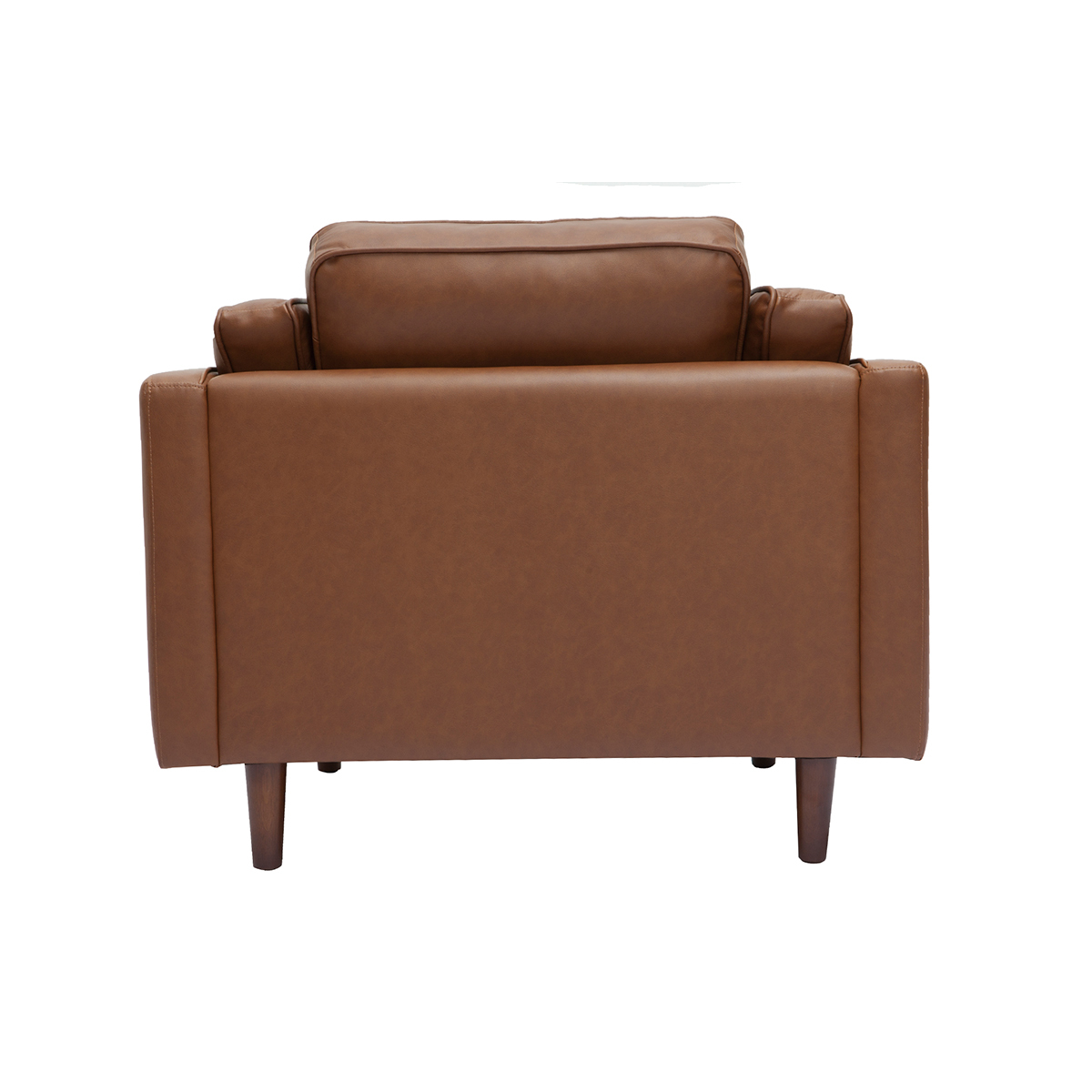 Fauteuil vintage cuir marron BRADLEY marron, MILIBOO