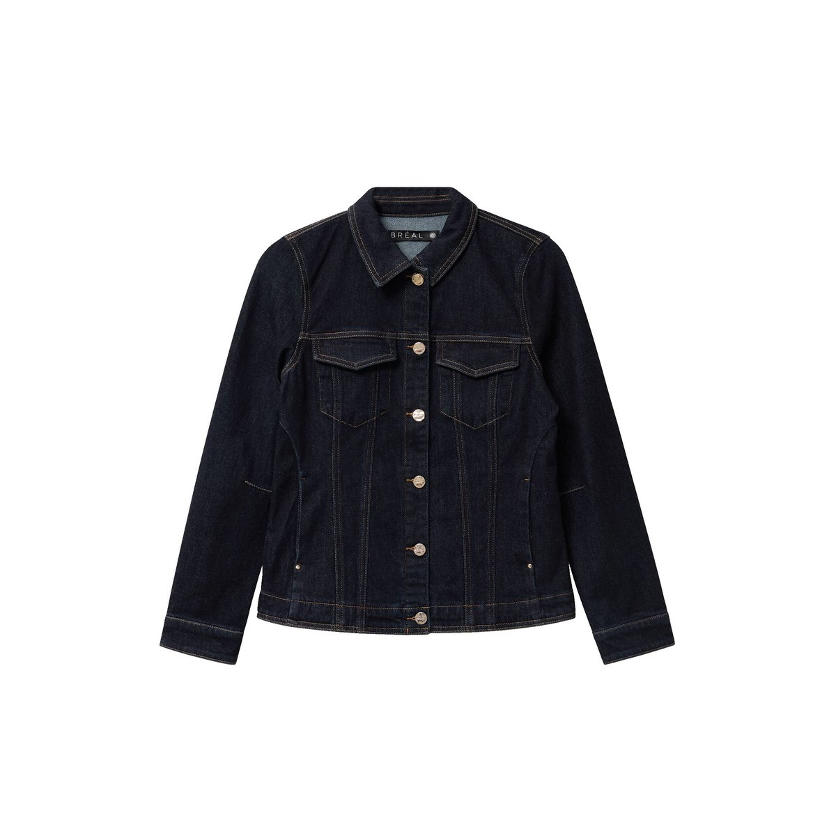 Veste cintrée courte en jean denim brut, BREAL