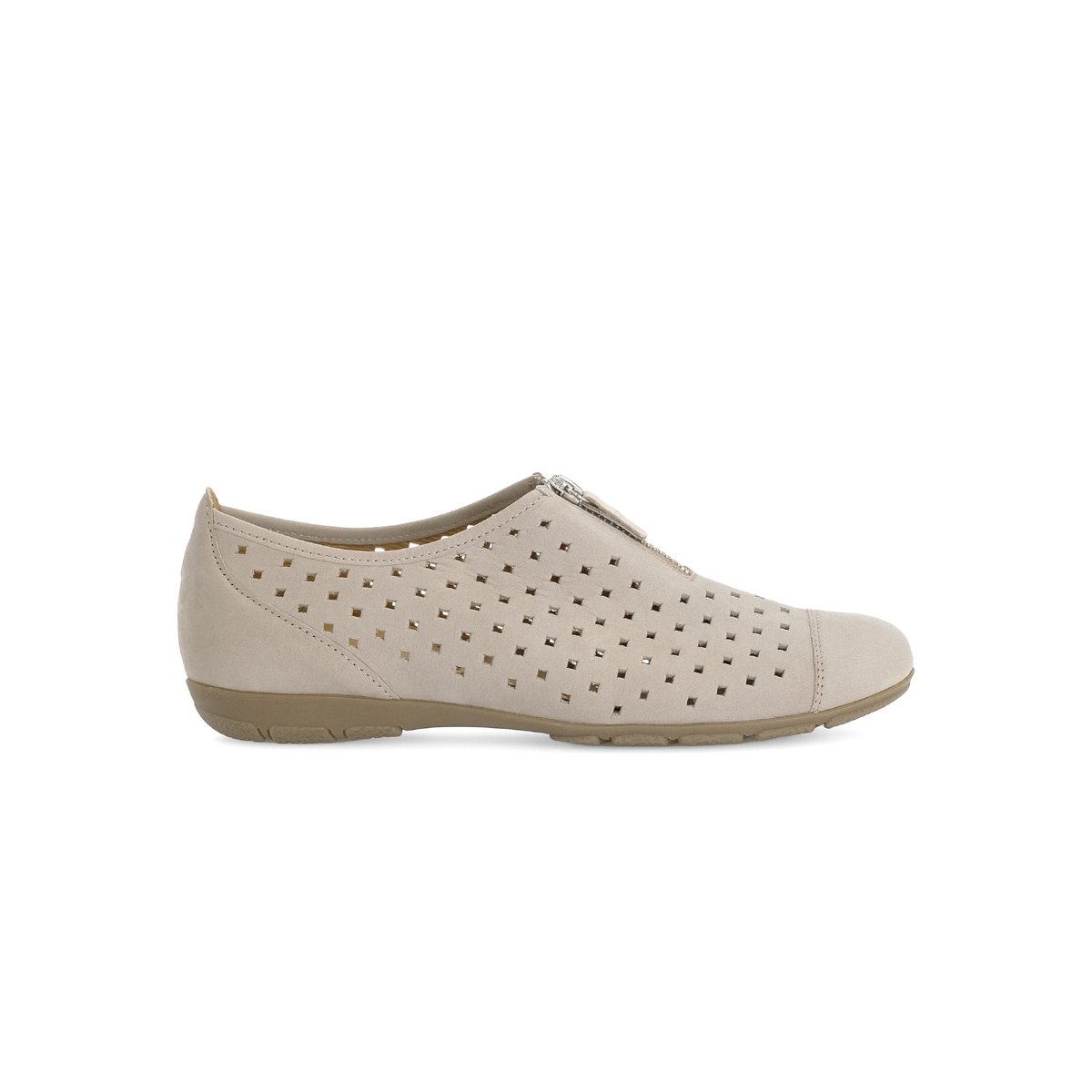 Ballerines en  à talon décroché effet galvanisé beige, GABOR