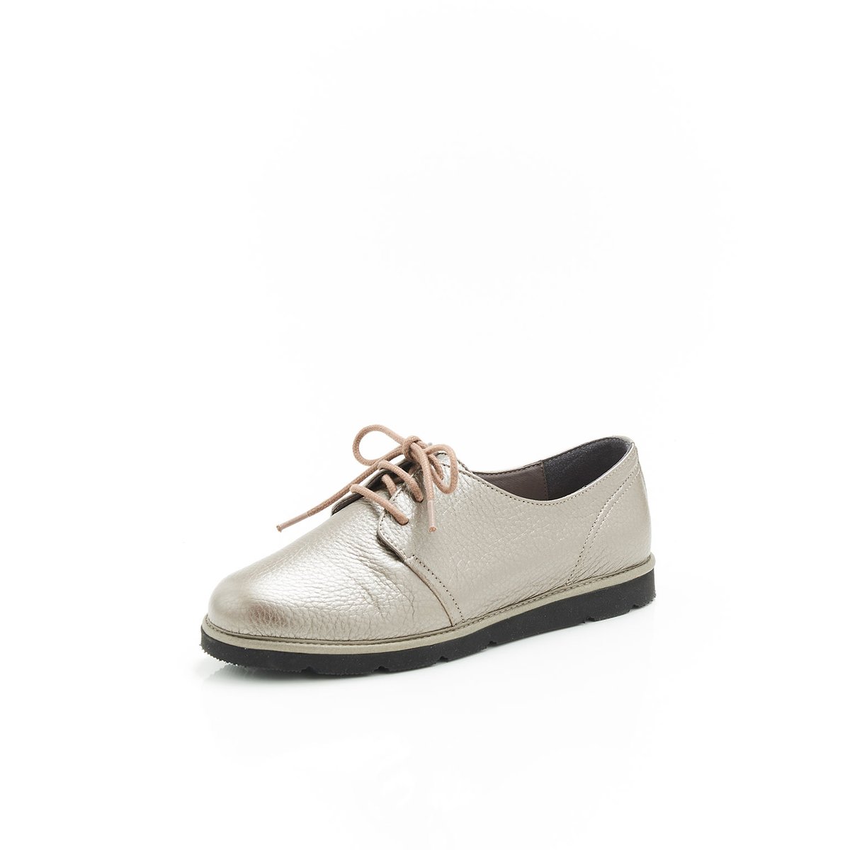 Derbies à lacets, dessus cuir cerf gris coloris bronze, DAMART
