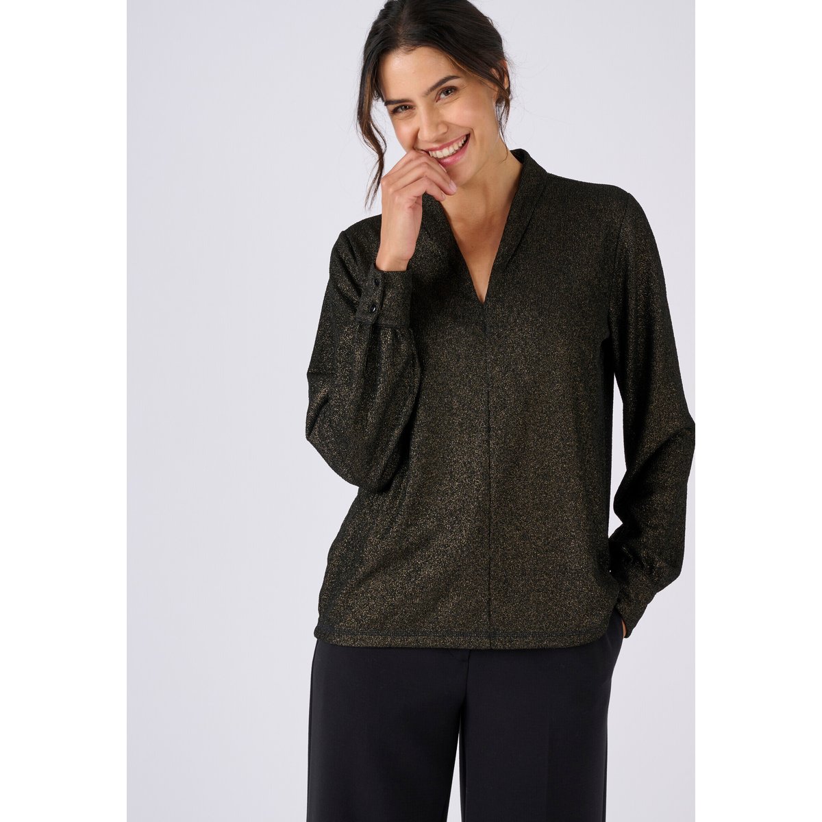 T-shirt lamé coloris doré jaune coloris doré, DAMART