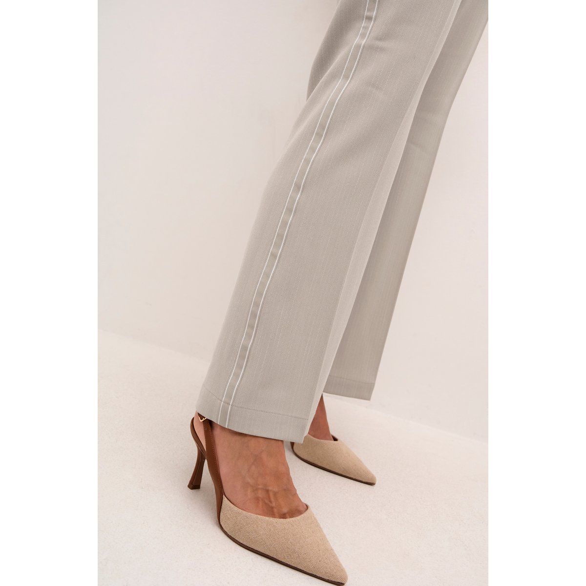 Pants Suiting gris string, CREAM