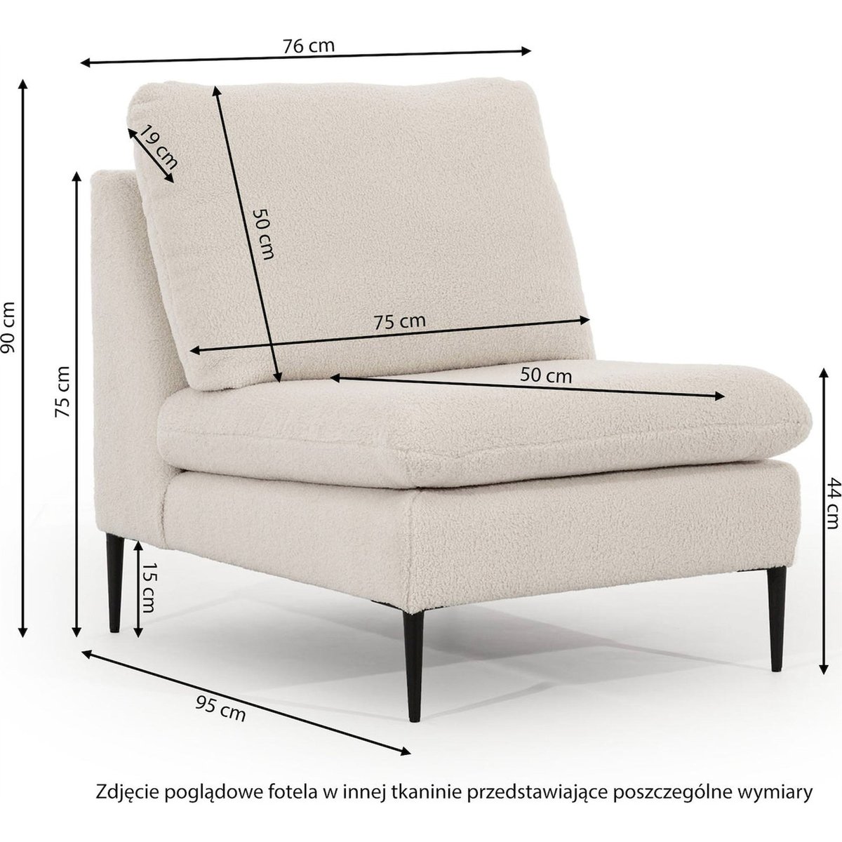 Fauteuil lounge bouclé collection MENSANELLO gris chiné abriamo, RECOLLECTION