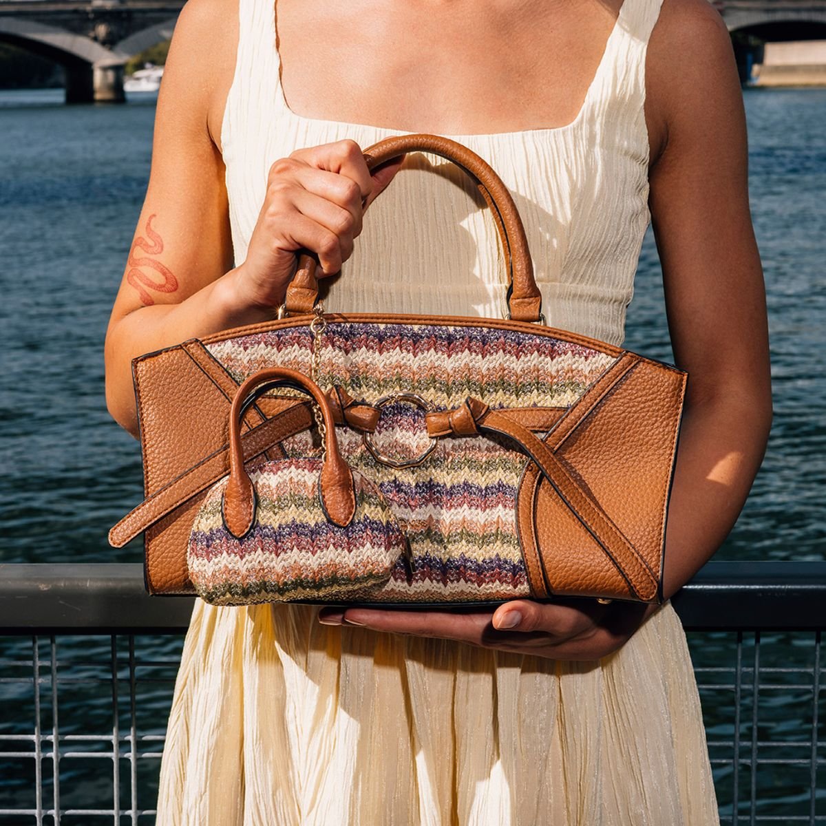 Sac shopper Steevy camel, LOLLIPOPS