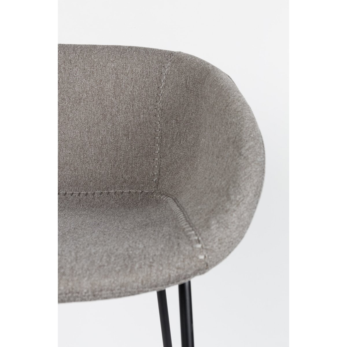 Tabouret design en métal, FESTON gris, ZUIVER