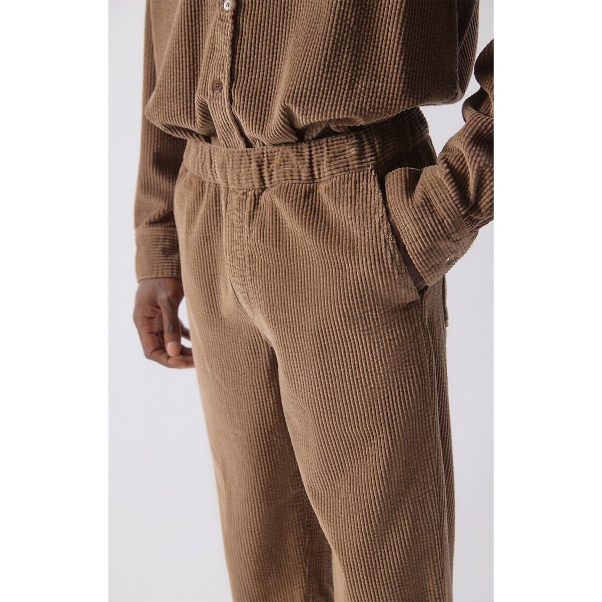 Pantalon droit velours côtelé PADOW bison, AMERICAN VINTAGE