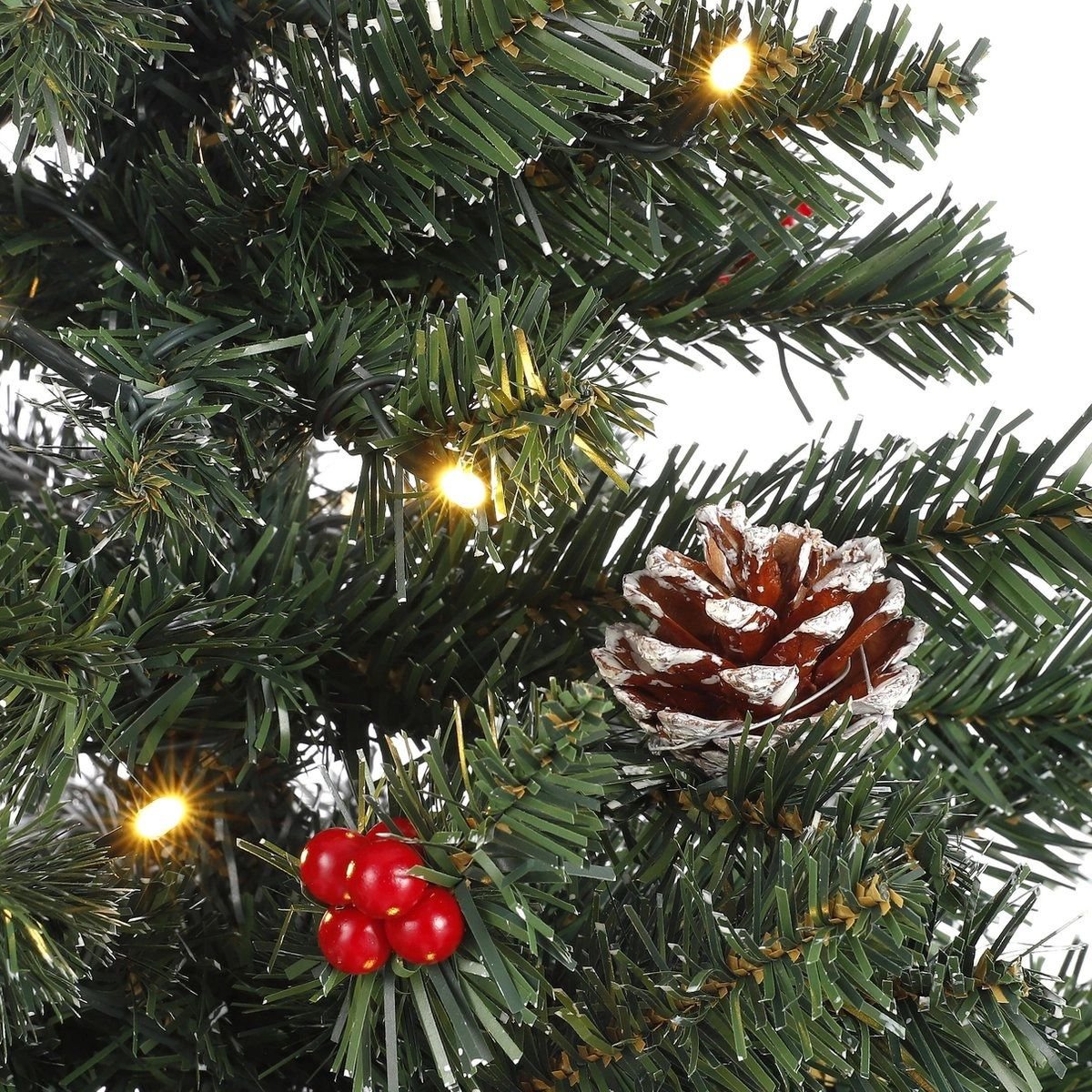 Lot de 2 sapins de Noël artificiel et 1 couronne CRESTON vert, BLACK BOX TREES