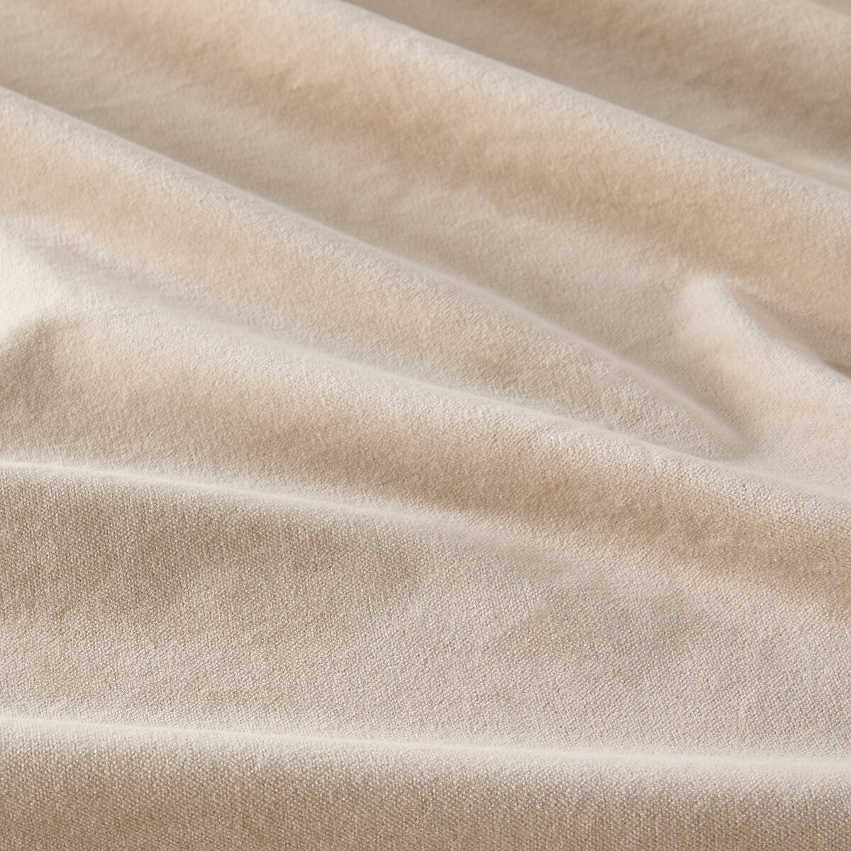 Rideau occultant, en velours, finition pattes cachées, VELVET beige, LA REDOUTE INTERIEURS