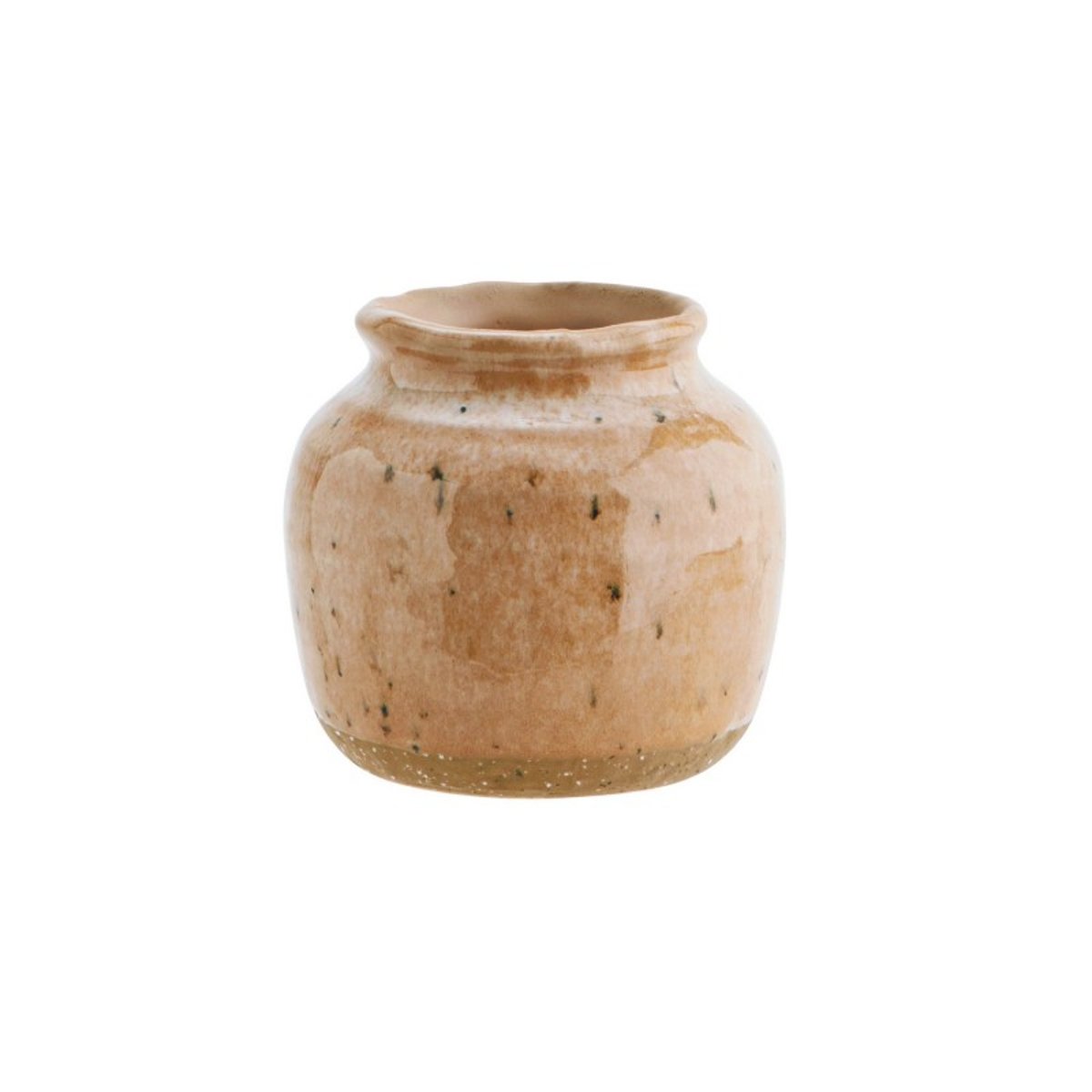 Petit cache-pot artisanal grès pêche, MADAM STOLTZ