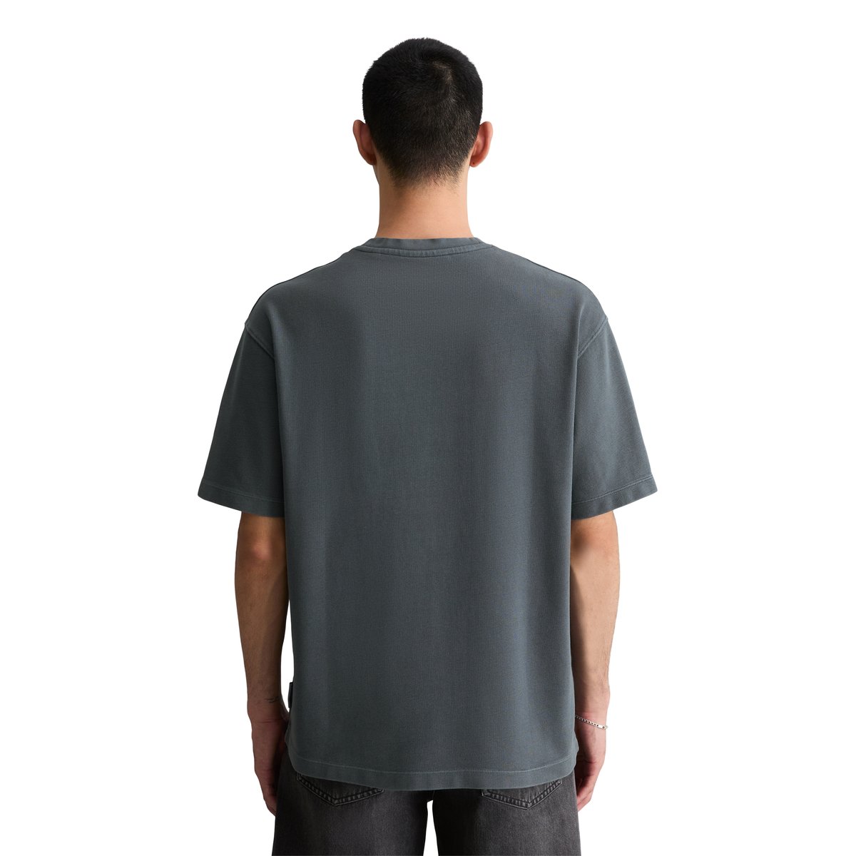 T-shirt relaxed en coton bio finement rainuré bleu foncé, MARC O’POLO DENIM