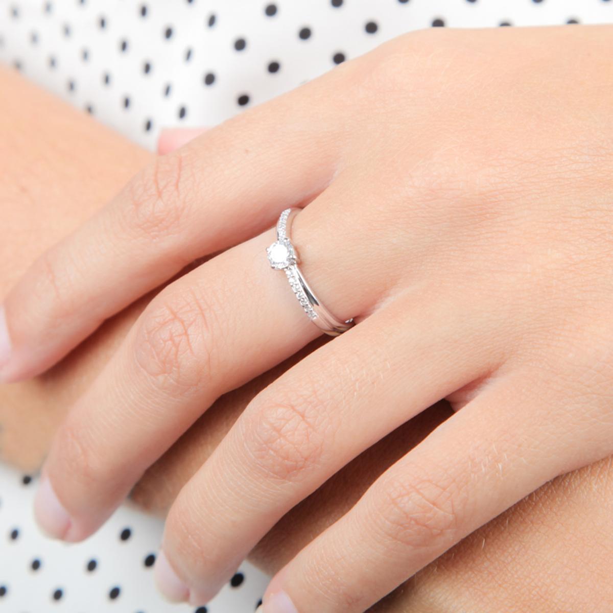 Bague en or blanc 375 B-CLASSIC argent, BLUESPIRIT