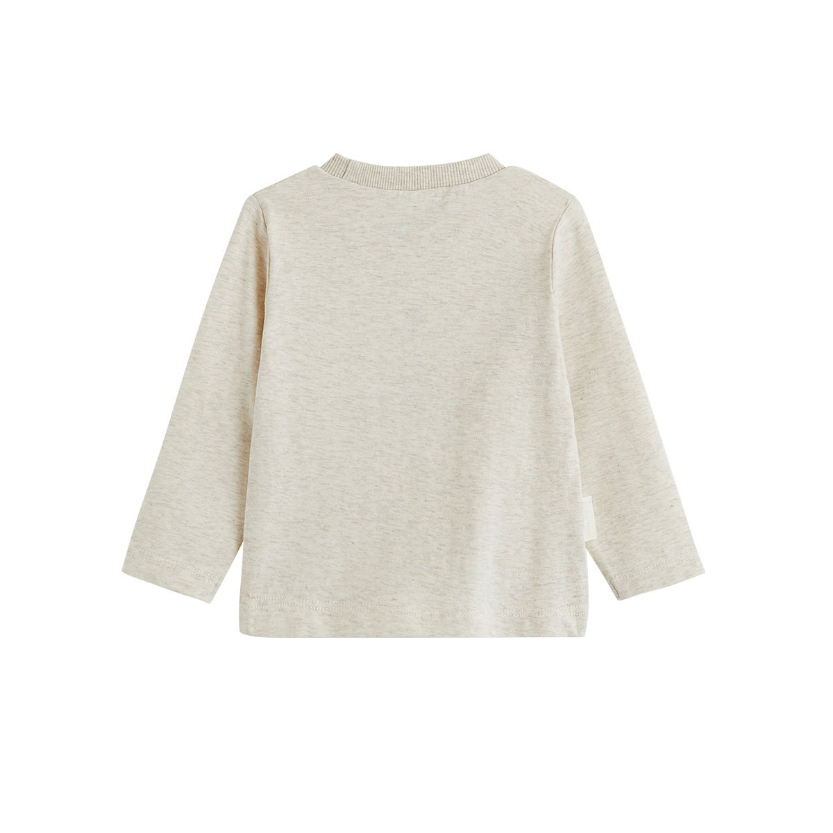 Lot de 2 t-shirts bébé manches longues Pistache gris, PETIT BEGUIN