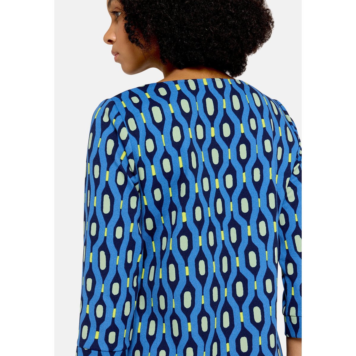 Robe casual à motifs bleu/vert, CARTOON