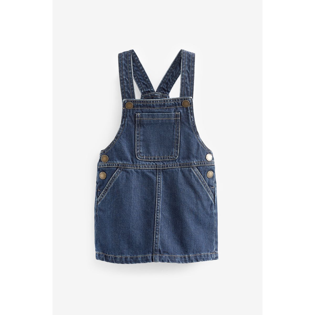 Pinafore Denim Sans Manches bleu indigo, NEXT