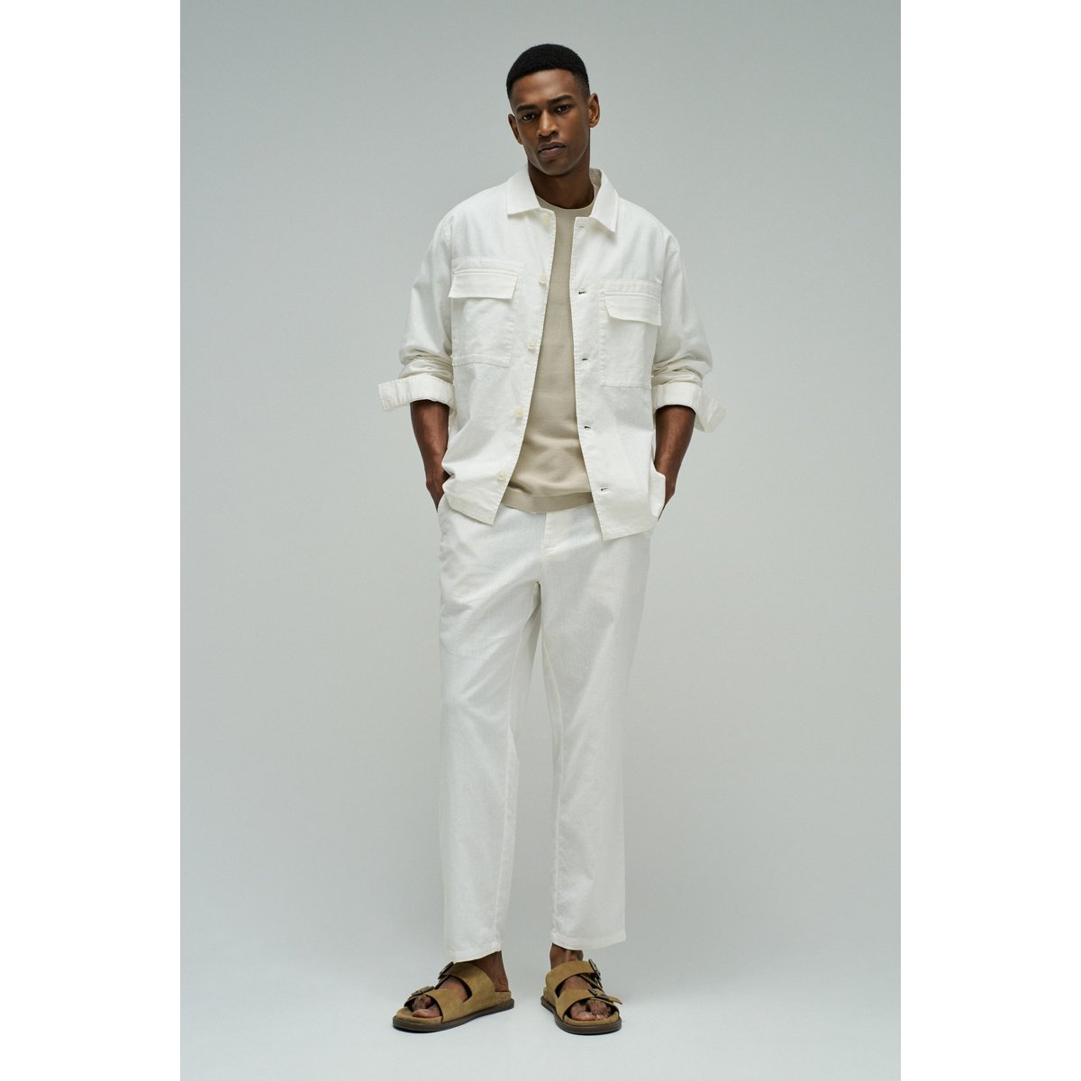 SURCHEMISE EN LIN beige, SALSA JEANS