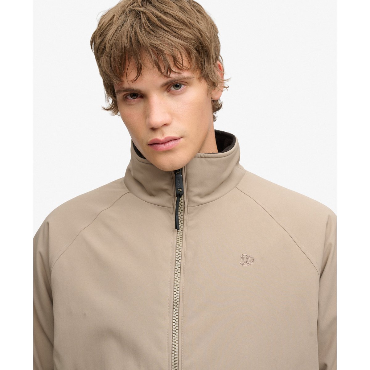Veste City Doublée en Polaire brun roche délavé, SUPERDRY