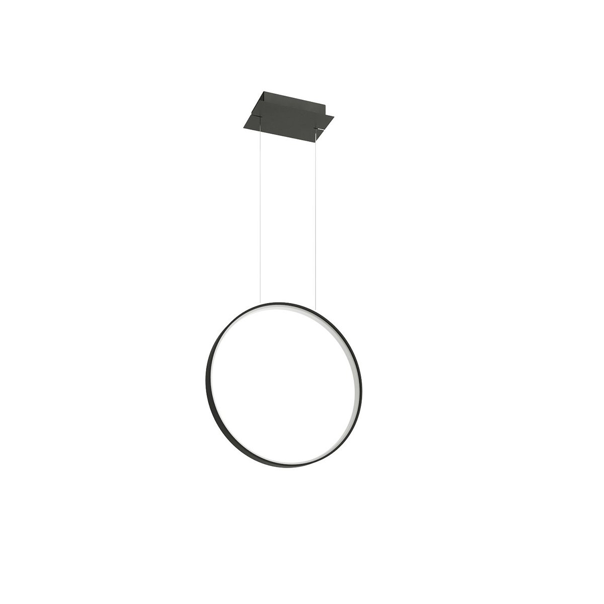 Suspension Aluminium Noir LED 1 Rio noir, EDEN