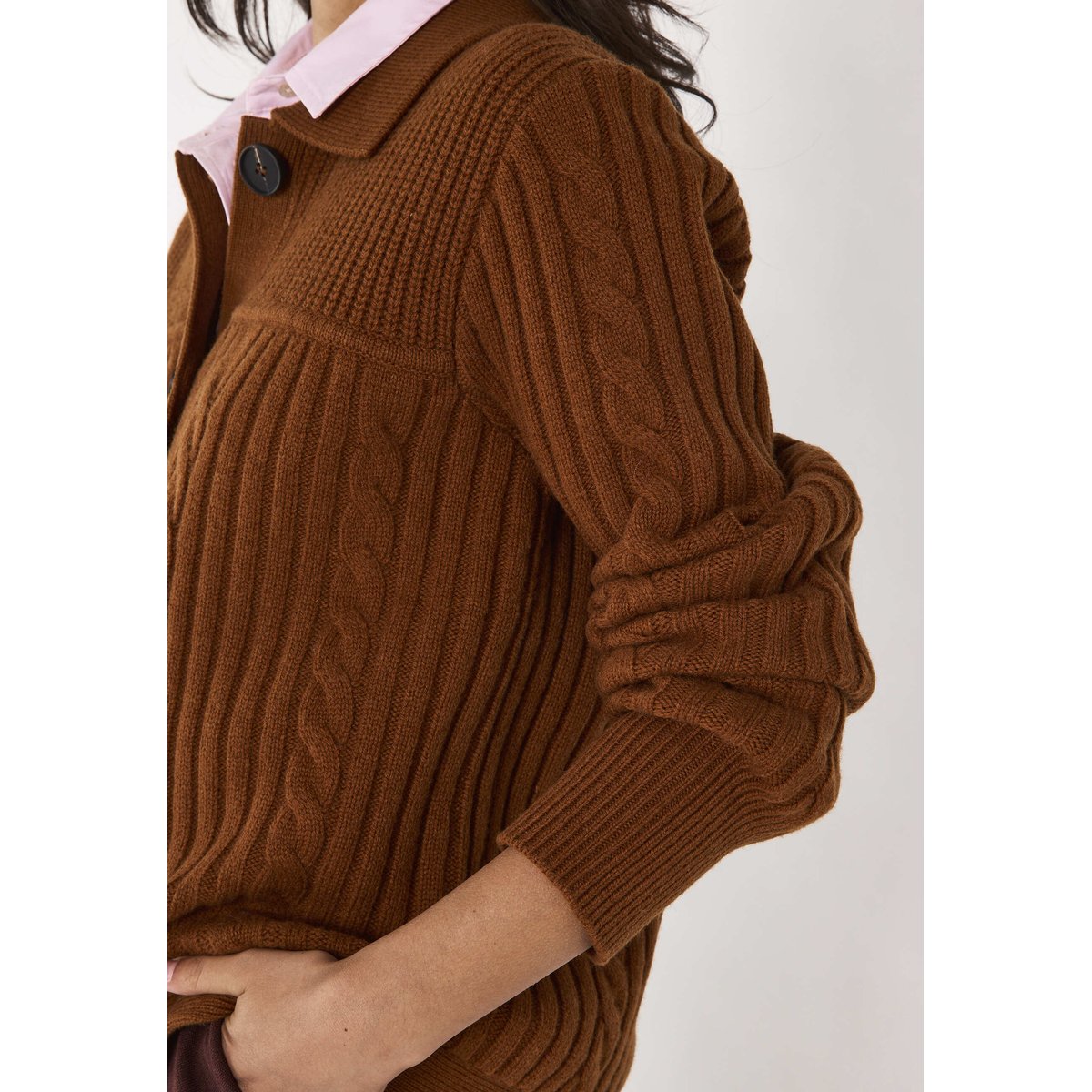 Gilet à manches longues en laine ARTUS cannelle, Maison 123