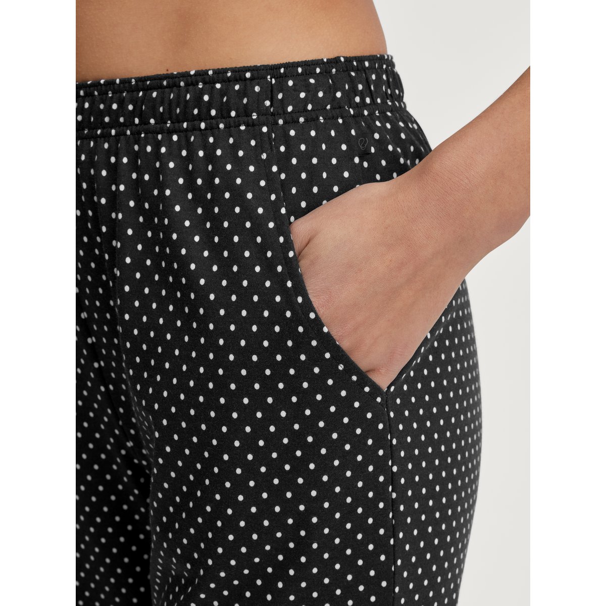 Bas de pyjama avec poignets Coton FAVOURITES JOURNEY noir, CALIDA