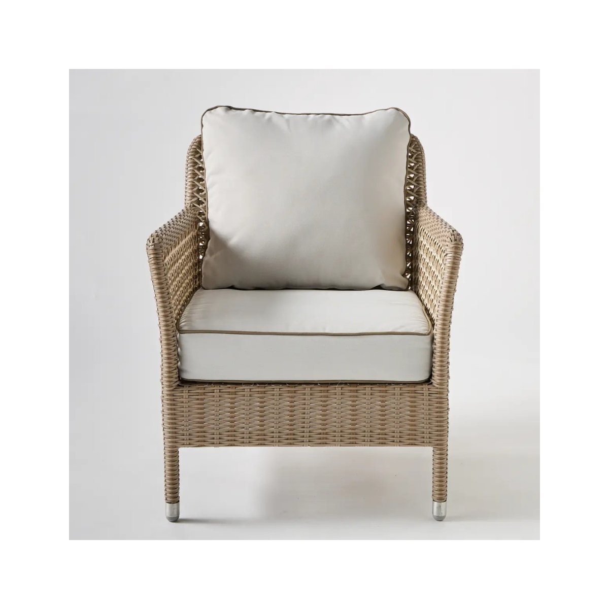 Fauteuil en résine ANTIBES RECIF gris résine recif - tissu gris perle, KOK