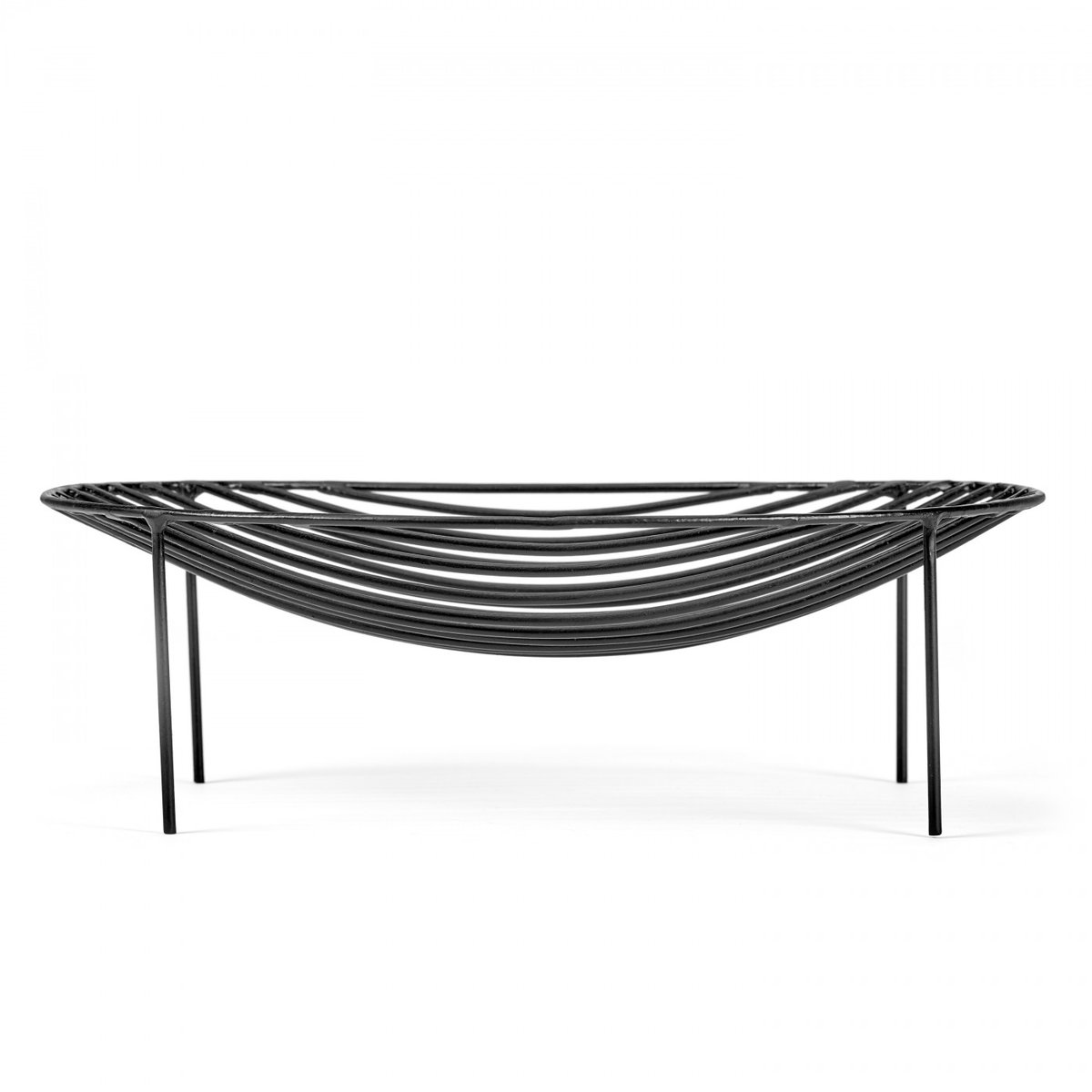 Corbeille NANA Noir 35 x 25 H 11 cm noir, SERAX