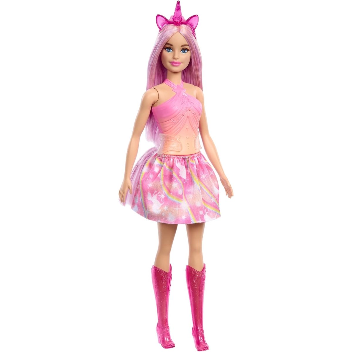 Poupées Licorne aux cheveux colorés rose, MATTEL